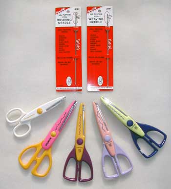 scissors and needles